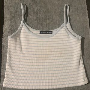 Blue and white striped brandy Melville tang top